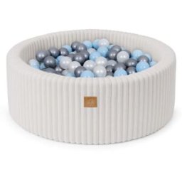 MeowBaby Piscina de bolas para bebé en pana 200 bolas