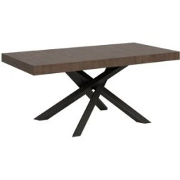 Itamoby Mesa extensible 90x180/284 cm efecto madera nogal, hierro