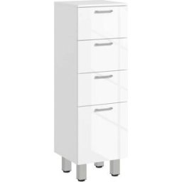 Kleankin Mueble auxiliar baño 30x30x93 cm blanco