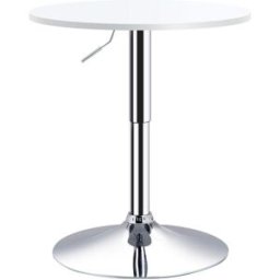 Homcom Mesa de bar 60x60x93 cm blanco
