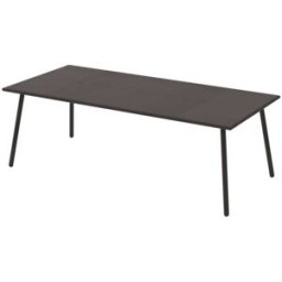 MondoViro Mesa de jardín fija de metal pintado cobre 188x90 cm 75h