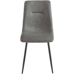 MondoViro Juego de 2 sillas tapizadas en ecopiel gris 45x59 cm 90h