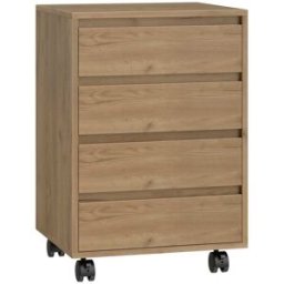 Homcom Cajonera de oficina 46x40x65 cm marrón