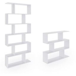 duehome Pack estantería de diseño modular melamina blanco brillo
