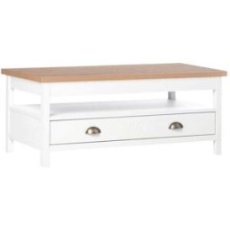 Klast Home Mesa de centro elevable efecto madera blanco 100x45 cm