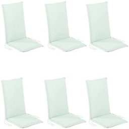 Edenjardin Pack 6 cojines para sillones de exterior repelente al agua verde claro