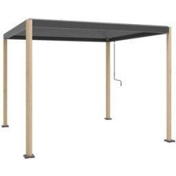 sweeek Pérgola bioclimática 3x3m de aluminio y acero con lamas orientables y