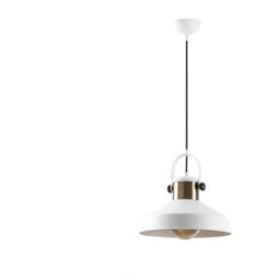 Wonderlamp Lámpara de techo retro vintage blanco y detalles en latón