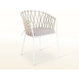 LDK GARDEN Silla de jardín myra blanca