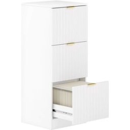 Homcom Cajonera de oficina 40x40x101 cm blanco