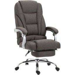 CLP Silla de oficina giratoria regulable en Tela Gris oscuro