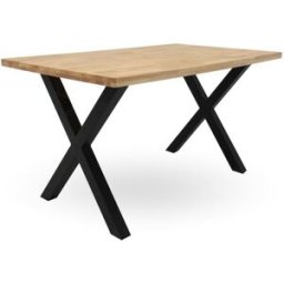 Home Heavenly Mesa de comedor mesa salón madera patas metálicas 140x80 cm