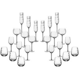 Björn Juego completo de vasos - 24 piezas - transparente