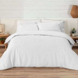 Manterol Juego funda nórdica laberinto cuadros blanco - CAMA 135/140cm