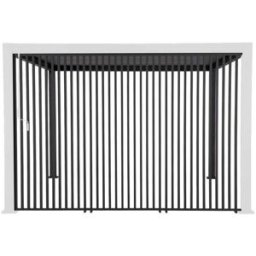 sweeek Conjunto de 3 persianas verticales de 130cm para pérgola bioclimática