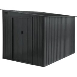 sweeek Caseta de jardín de metal con kit de anclaje, 5,5m², antracita
