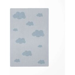 Decochic Alfombra de juego infantil nubes azul 118x180cm