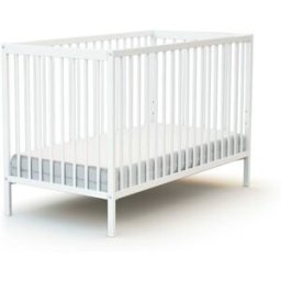 AT4 Cuna bebe madera blanco 60 x 120 cm