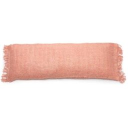 Bazar Bizar Funda de cojín de algodón en rosa 35x100x10 cm