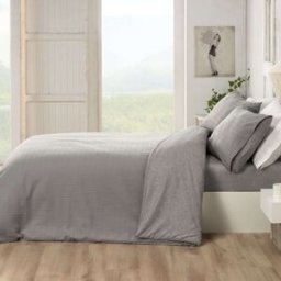 Manterol Juego funda nórdica nido de abeja gris - CAMA 150/160cm