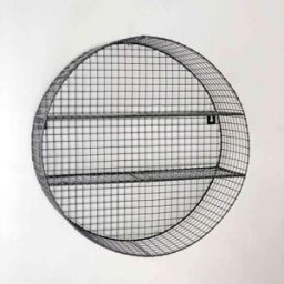 Decoclico Estantería de pared redonda de metal de rejilla antracita