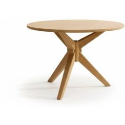Wabi Home Mesa de comedor redonda de madera maciza Ø120 cm