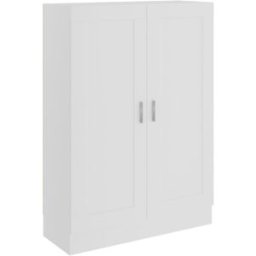 Maison Chic Armario de libros madera blanco 82,5x30,5x115 cm