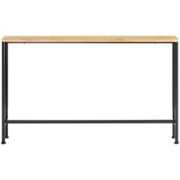 SoBuy Mesa consola de entrada recibidor grande negro y natural