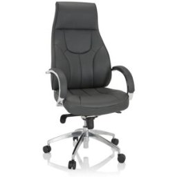 hjh OFFICE Sillón de oficina profesional piel sintética gris