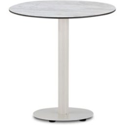 Defora Home Mesa hosteleria redonda 70cm pie beige, sobre HPL rústico