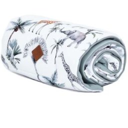 Sevira Kids Edredón y almohada infantil reversible de gasa de algodón verde