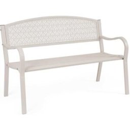 Konte.Design Banco de 2 plazas en acero beige mate