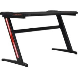 Happy Garden Mesa gaming negra y roja con led