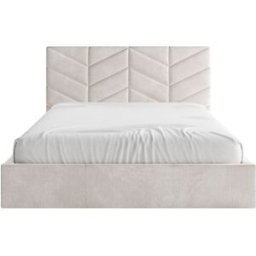 Unique Cama con canapé abatible tela crema