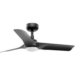 FARO BARCELONA Ventilador con luz abs negro mate 90x90x27 cm