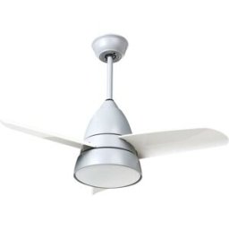 Beliani Ventilador de techo con luz con mando led gris