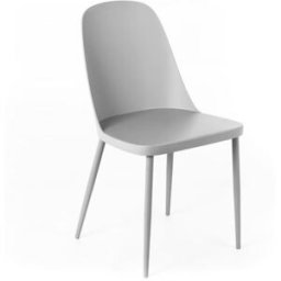 MondoViro Juego de 4 sillas comedor modernas de polipropileno gris 55x46 cm 80h