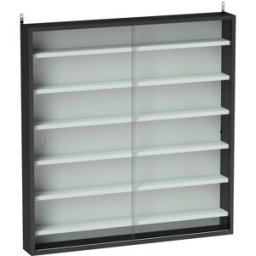 Homcom Vitrina de pared 80x9.5x83 cm negro
