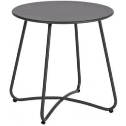 Konte.Design Mesa de centro redonda de acero antracita