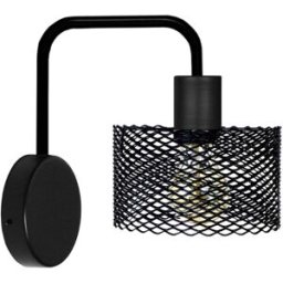 Tosel Aplique de pared brazo metal negro pantalla negro