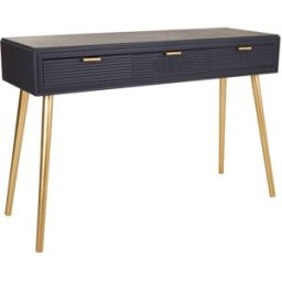 Wanderlust deco Recibidor-consola de madera gris oscuro 120x41x78