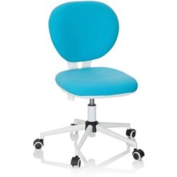 hjh OFFICE Silla giratoria para niños tela turquesa