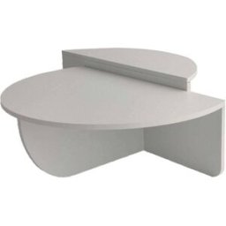 Dmora Mesa de café efecto madera blanco 90x90 cm