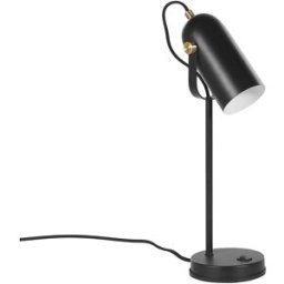 Beliani Lámpara de escritorio ajustable metal negro