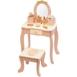 Tooky Toy Tocador de madera para niños con diseño de fresa, 55 x 35 x 83 cm