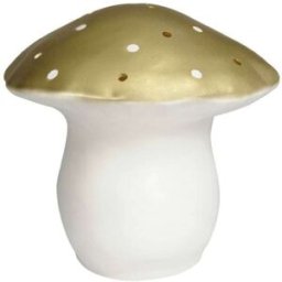 Egmont Toys Lámpara de noche led con forma de champiñón dorado