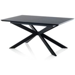 AQA DESIGN Mesa extensible en metal y mdf negro