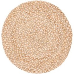 Safavieh Alfombra fibra natural de yute beige/blanco, 122 cm