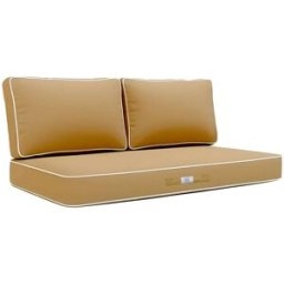 Deco Arts Cojines premium para sofá jardín 100x50cm - moka