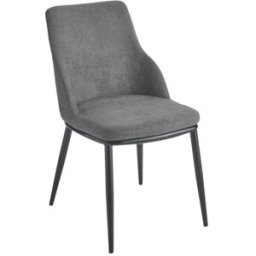 MondoViro Juego de 2 sillas de tela gris 48x62 cm 85h